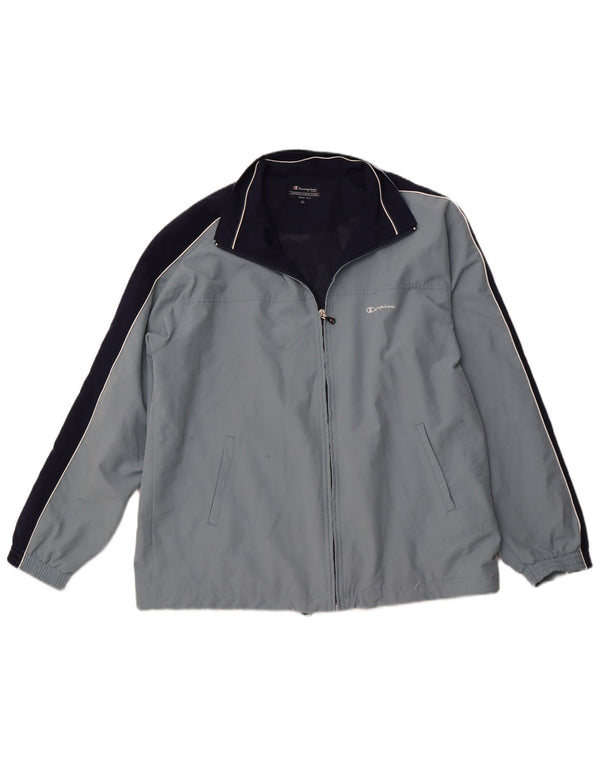 Jachetă de trening pentru bărbați CHAMPION, XL, poliester color block, albastru