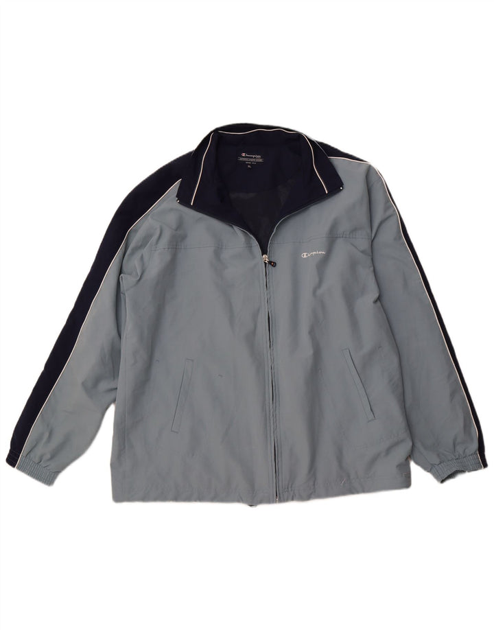 Jachetă de trening pentru bărbați CHAMPION, XL, poliester color block, albastru