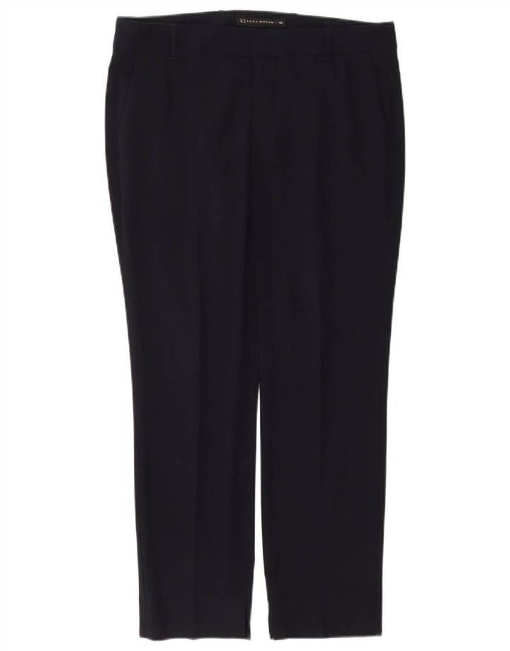 Pantaloni de costum slim pentru femei Zara Mediu L28 L26 Poliester bleumarin