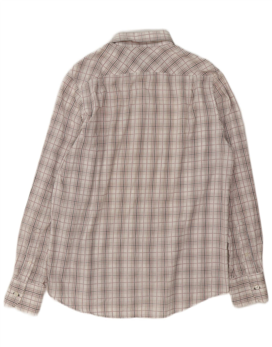 Cămașă pentru bărbați Ben Sherman, bumbac cu carouri alb mediu