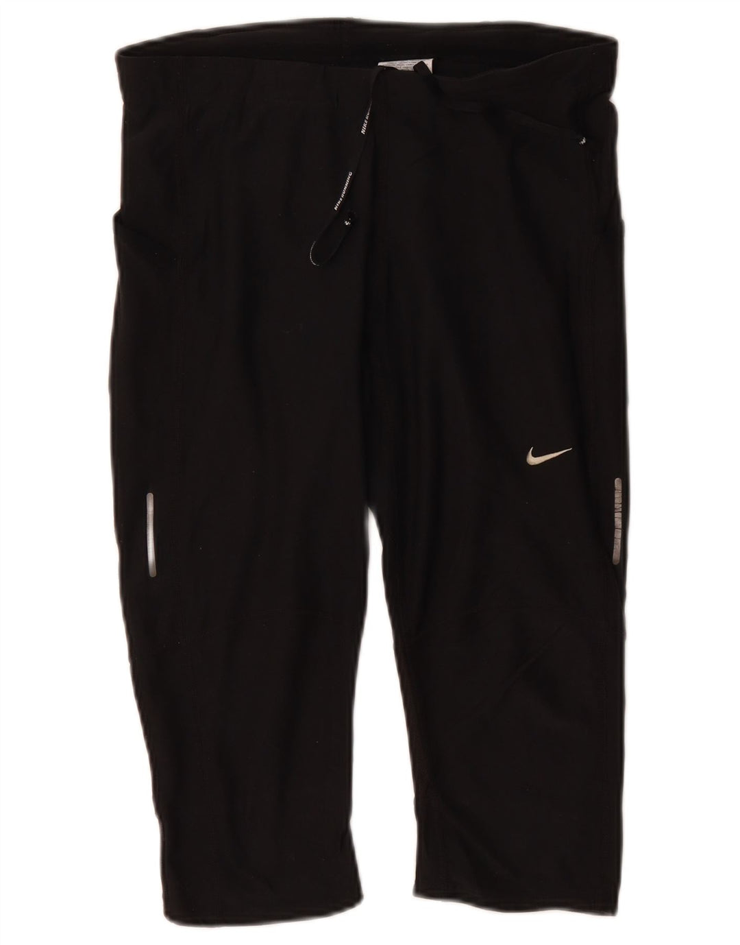 Pantaloni de trening NIKE Dri Fit Capri pentru femei UK 14 Poliester negru mare