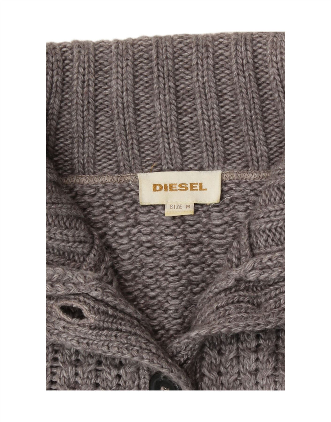 Pulover cardigan crop pentru femei Diesel UK 14 Gri mediu