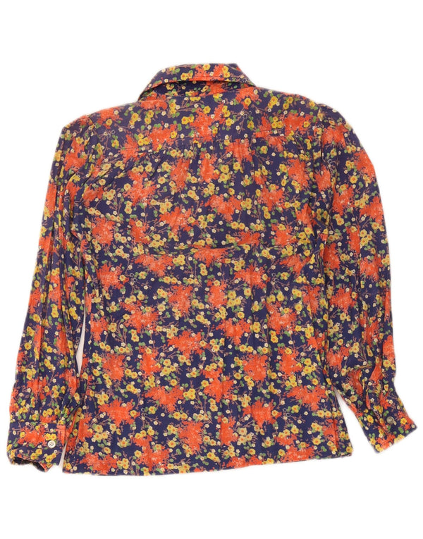 Bluză Cămașă Vintage Femei IT 42 Medium Multicolor Floral