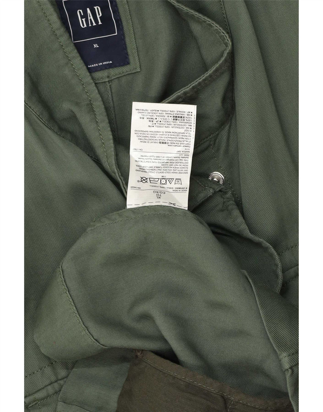 Gap Gilet utilitar pentru femei UK 18 XL Green Lyocell