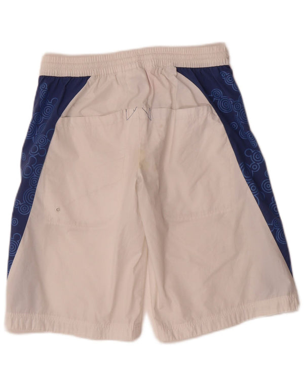 Pantaloni scurți sport grafic Adidas pentru băieți 11-12 ani, alb, poliester color bloc