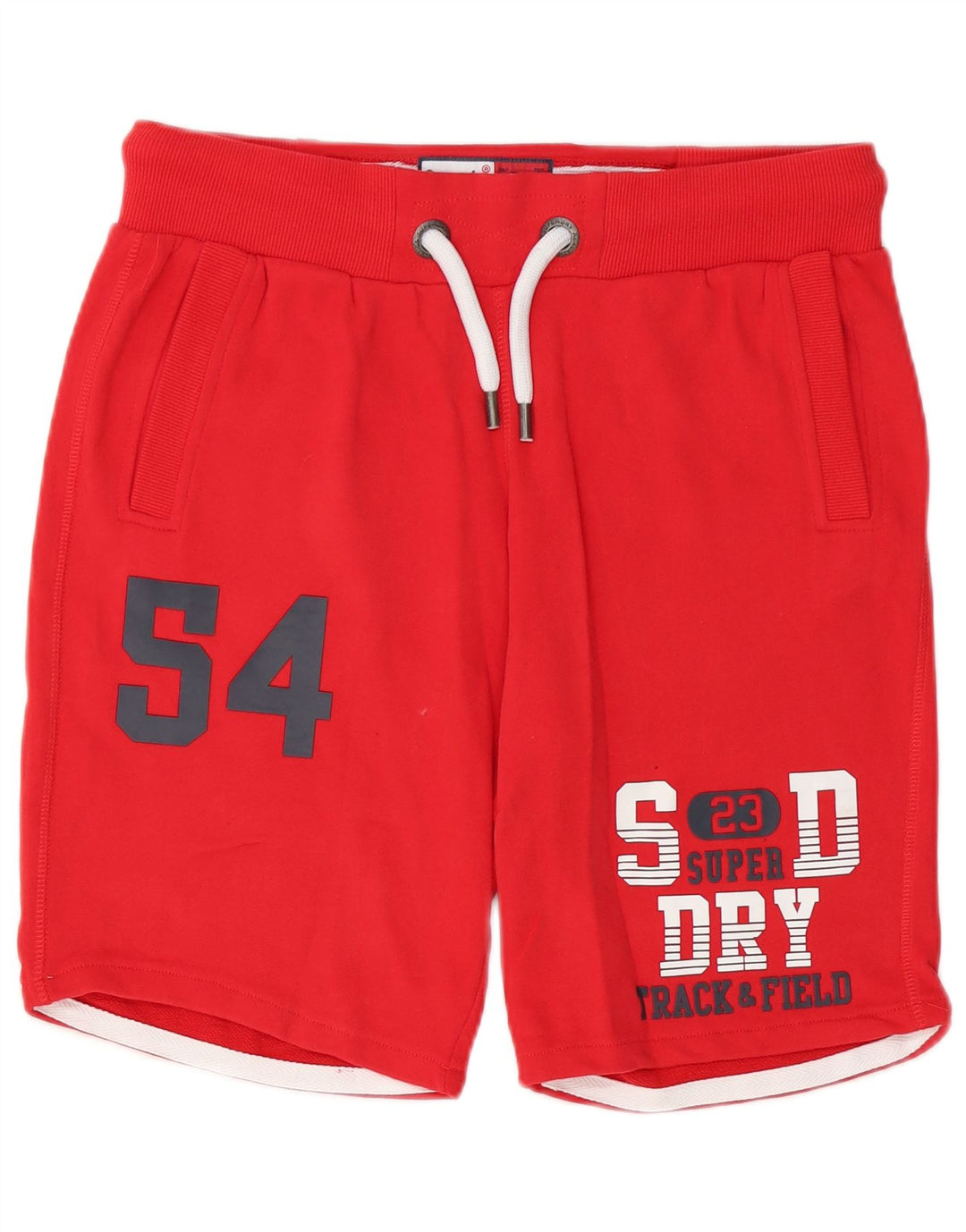 Pantaloni scurți sport grafic Superdry pentru bărbați, bumbac roșu mare