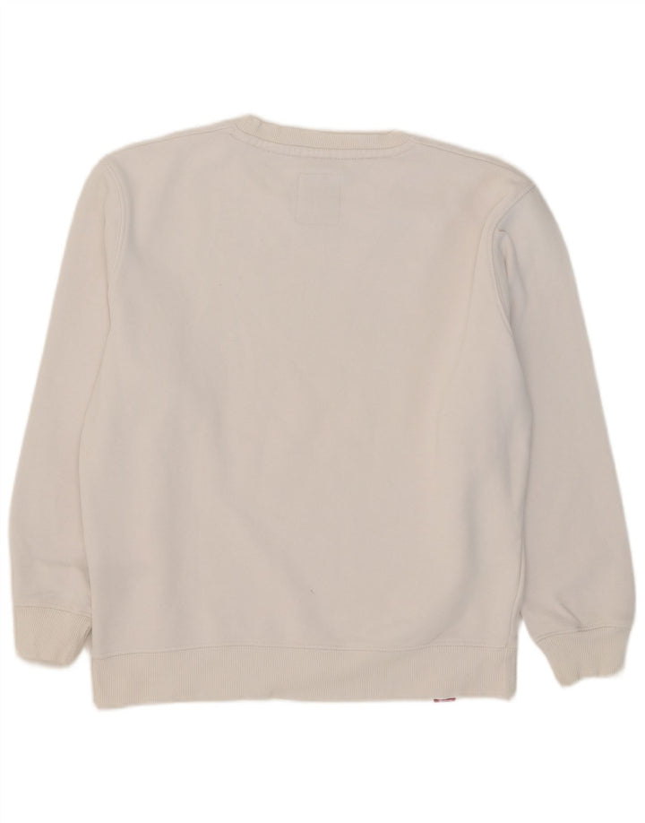 Hanorac grafic pentru bărbați Alpha Industries Pulover Bumbac alb mediu