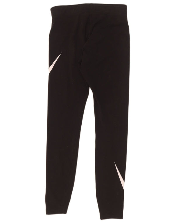 Leggings grafic Nike pentru femei UK 8 Small Black Bumbac