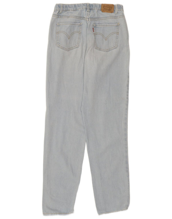 Blugi largi fete Levi's cu talie înaltă 13-14 ani L27 L30 Albastru