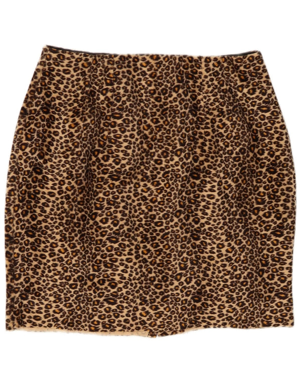 Fusta Creion Femei Zara W32 Maro Mare Poliester Animal Print