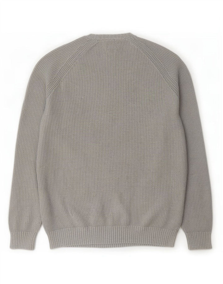 Pulover pentru bărbați Zara, cu gât crew, mare, gri