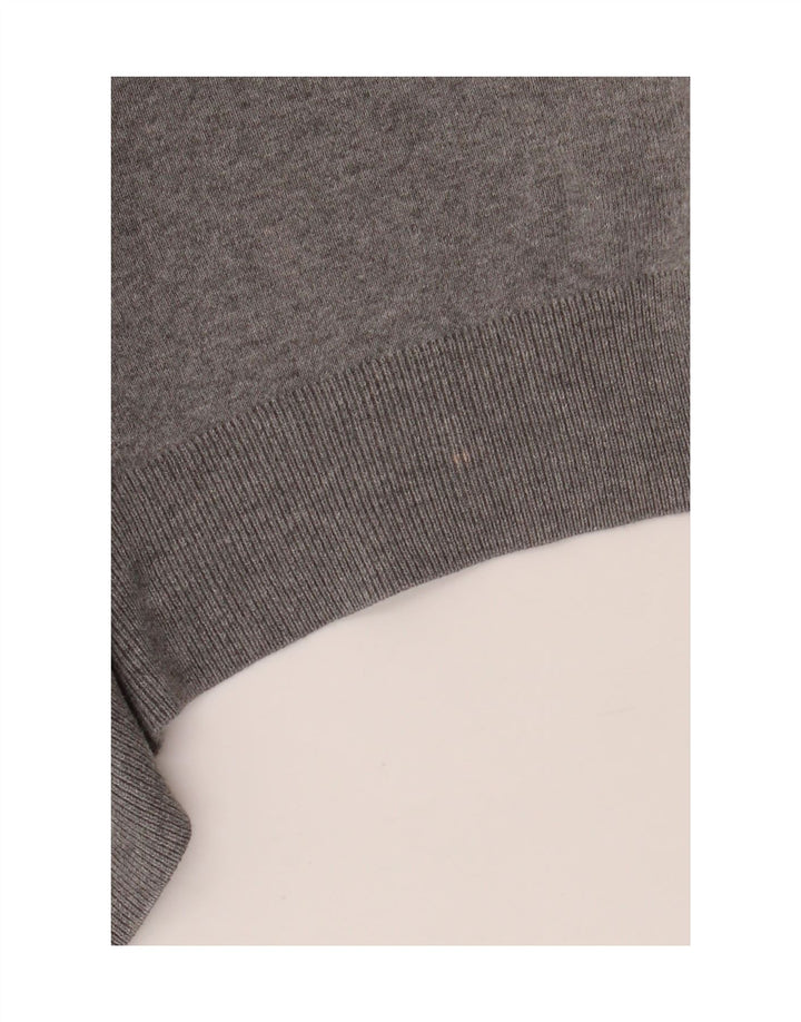 POLO RALPH LAUREN Pulover cu decolteu în V pentru bărbați, bumbac gri mediu