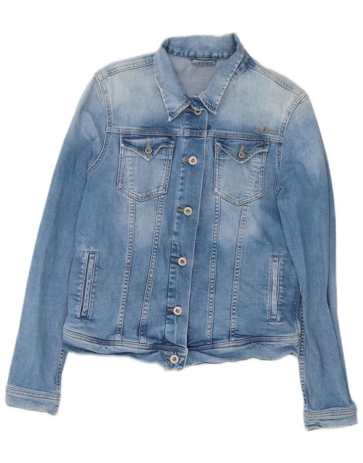 Jachetă de blugi pentru femei PEPE Jeans UK 14, mare, albastru, bumbac