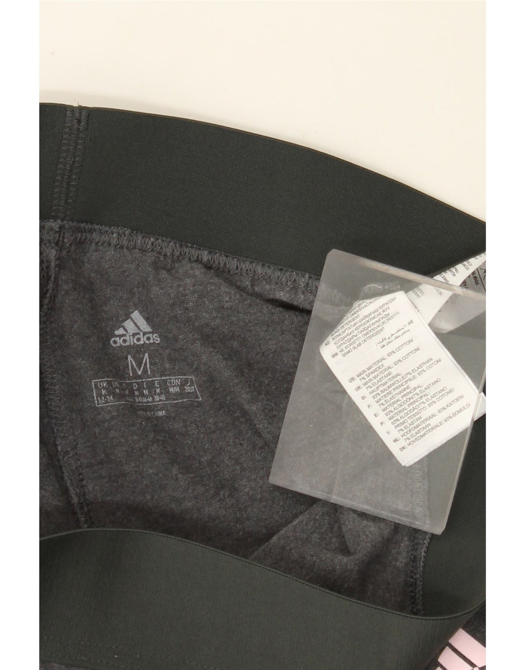Leggings pentru femei ADIDAS UK 12/14 bumbac gri mediu