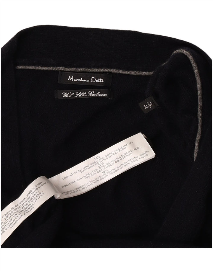 Pulover cardigan pentru bărbați Massimo Dutti XL Lână bleumarin