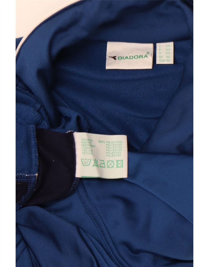Jachetă de trening pentru bărbați DIADORA UK 40, mare, albastru, poliester color bloc