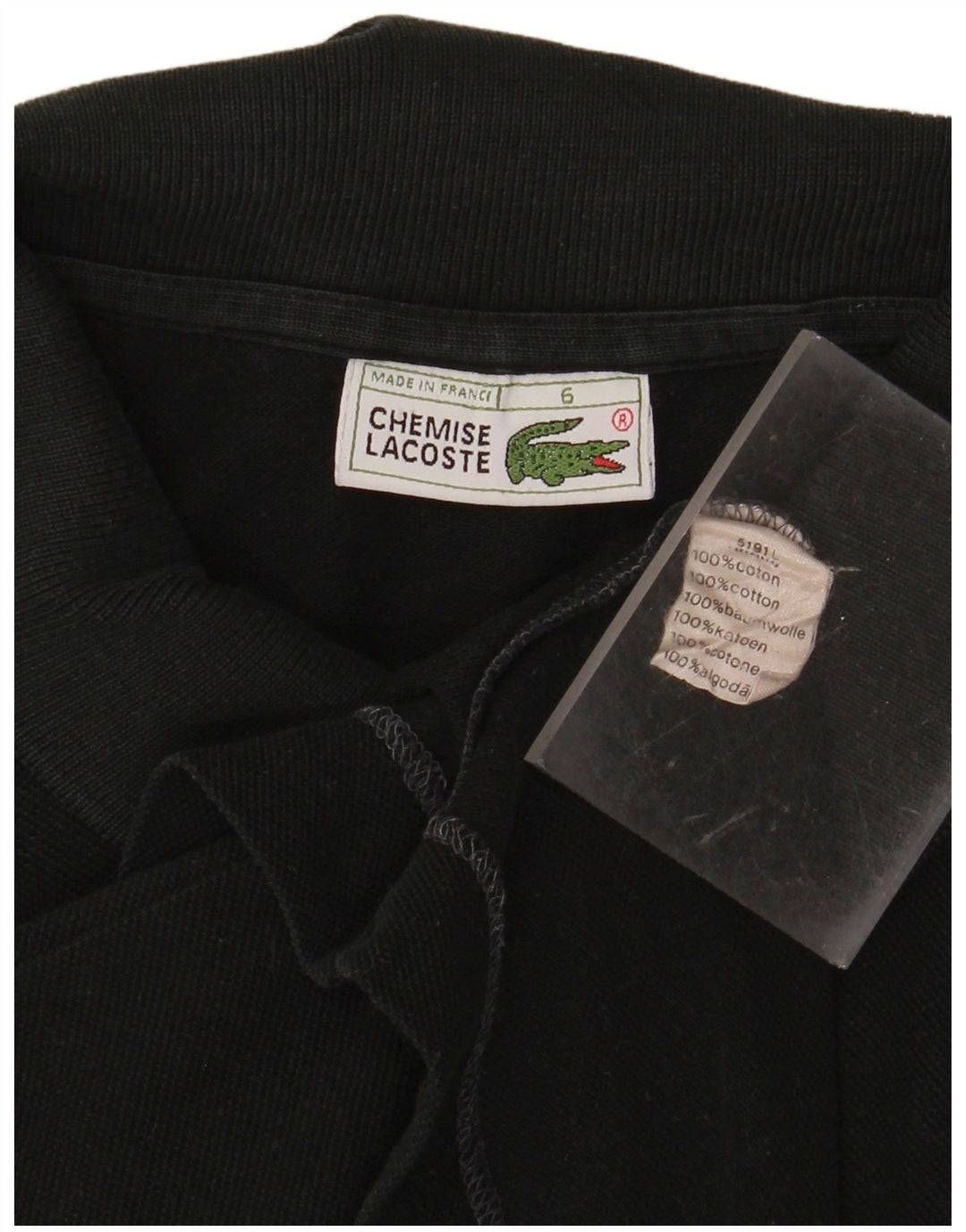 Tricou polo pentru bărbați LACOSTE Mărimea 6 XL bumbac negru