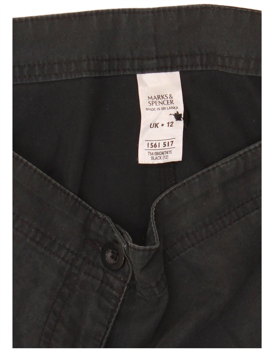 Pantaloni scurti chino pentru femei Marks & Spencer UK 12 Medium W32 Bumbac negru