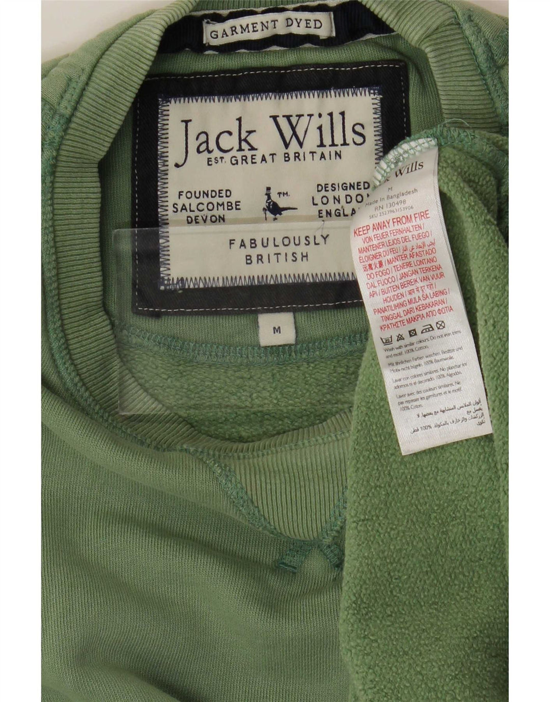 Pulover Jack Wills pentru bărbați, bumbac verde mediu