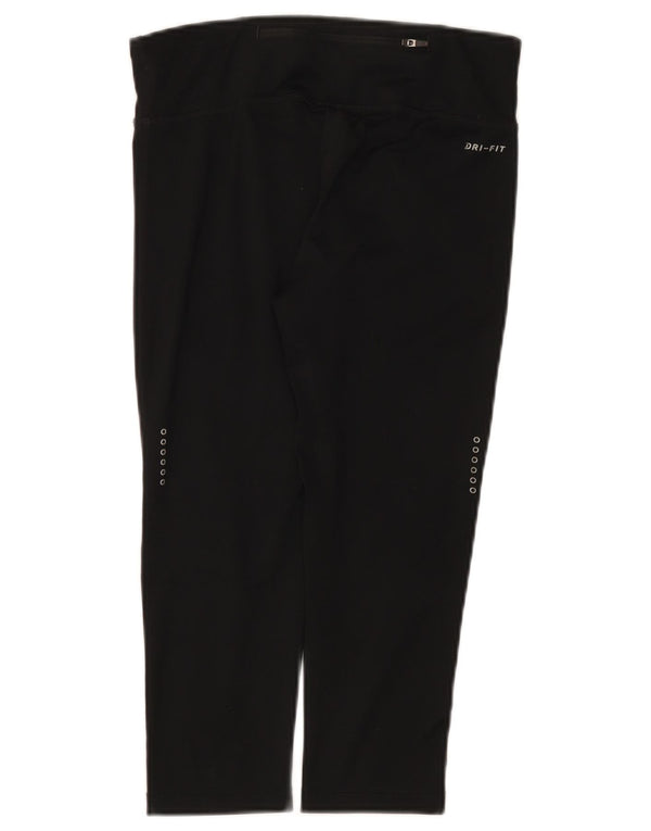 Nike Womens Dri Fit Capri Leggings UK 8 Small Black