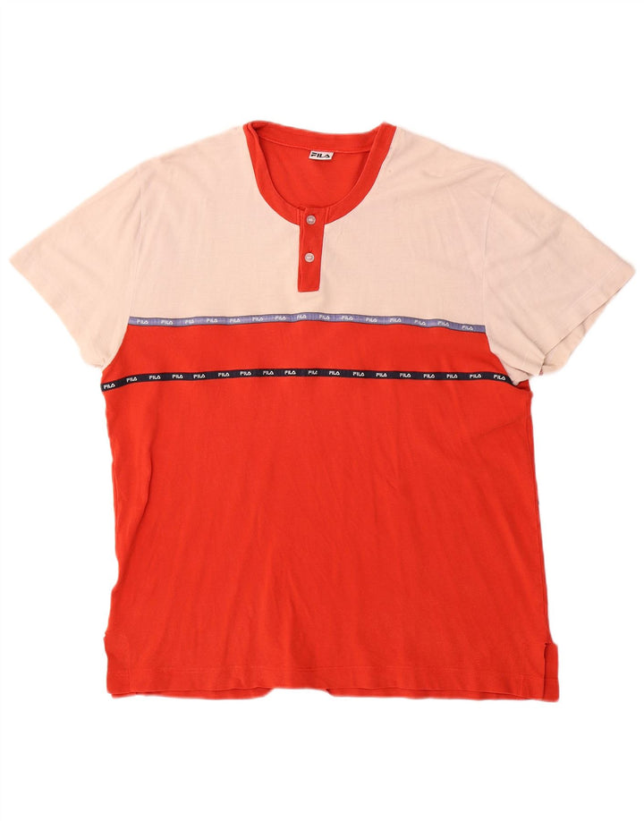 Tricou grafic pentru bărbați FILA Top Medium Red Colorblock