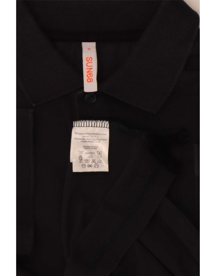 Tricou polo Sun68 pentru bărbați, bumbac, albastru bleumarin mediu