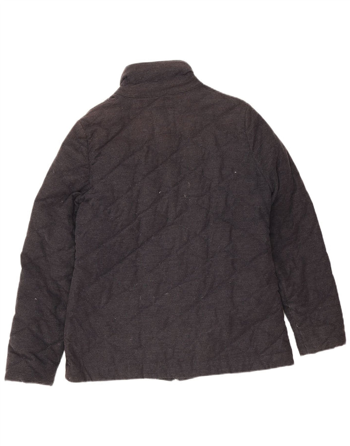 Crew Clothing Jachetă matlasată supradimensionată pentru femei UK 10 Bumbac negru mic