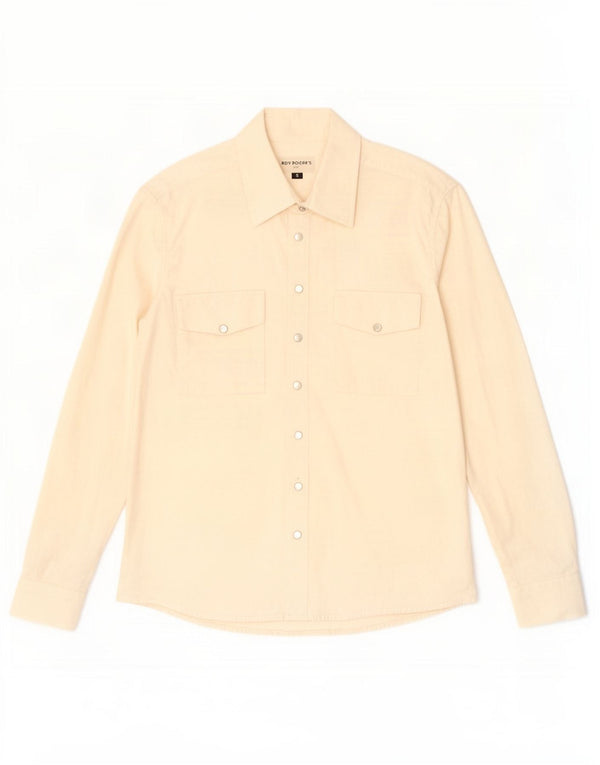 Roy Rogers Cămașă supradimensionată pentru femei UK 10 Small Off White Bumbac