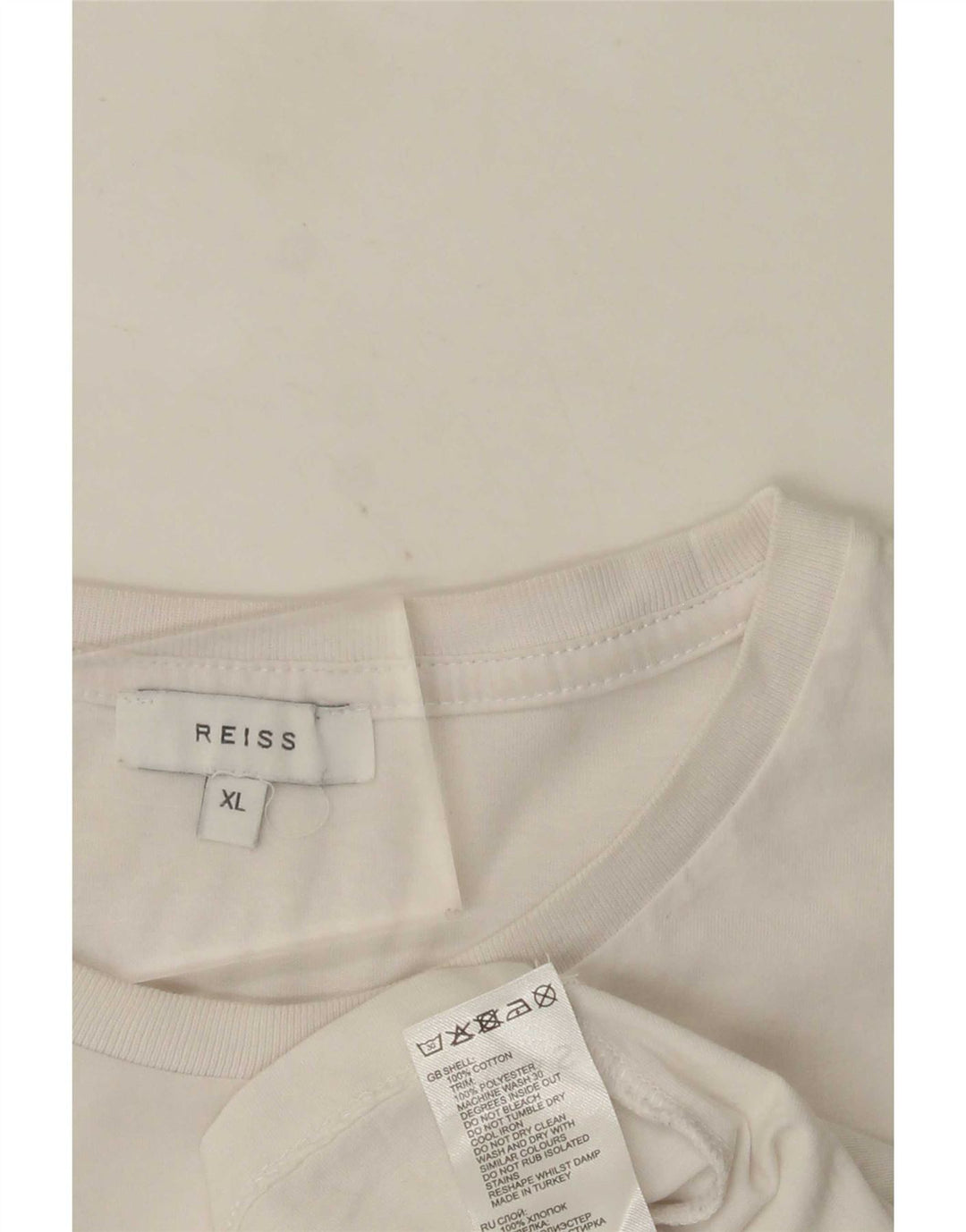 Tricou pentru bărbați Reiss Top XL Bumbac alb