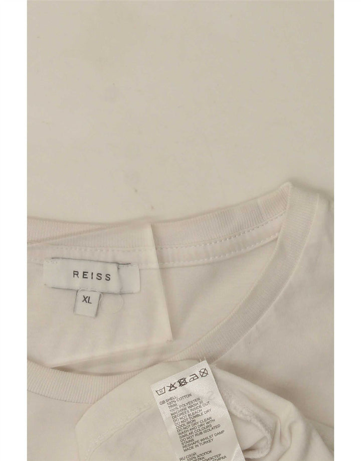 Tricou pentru bărbați Reiss Top XL Bumbac alb