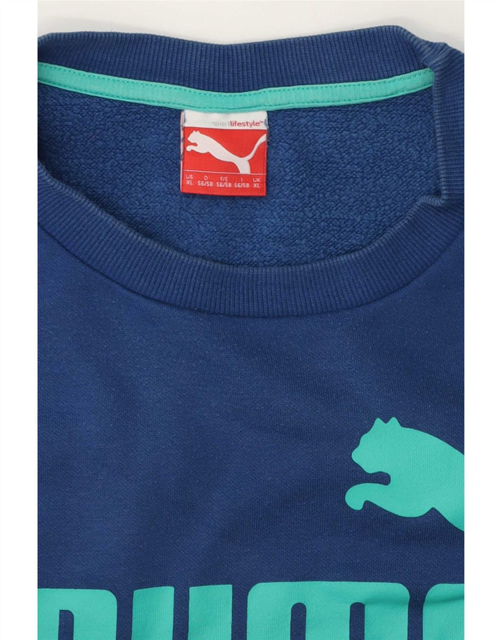 Pulover grafic pentru bărbați Puma, XL, albastru