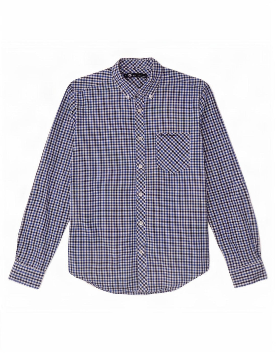 Cămașă pentru bărbați Ben Sherman, mică, albastru, bumbac vichy