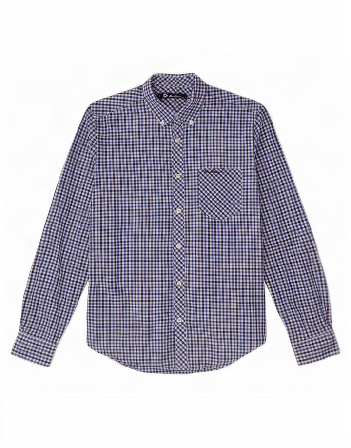 Cămașă pentru bărbați Ben Sherman, mică, albastru, bumbac vichy