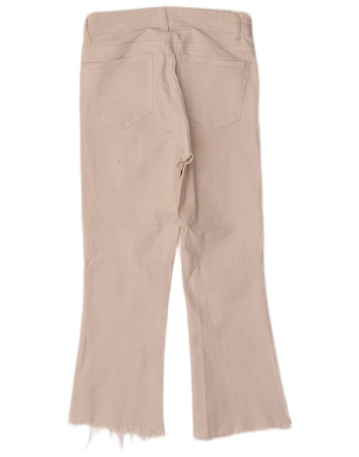 Blugi Zara Femei Bootcut EU 36 XS W26 L24 Bumbac Alb