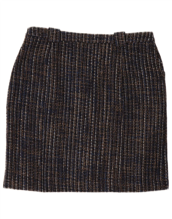 MONSOON Womens Mini Skirt UK 10 Small W30  Navy Blue Flecked Polyester