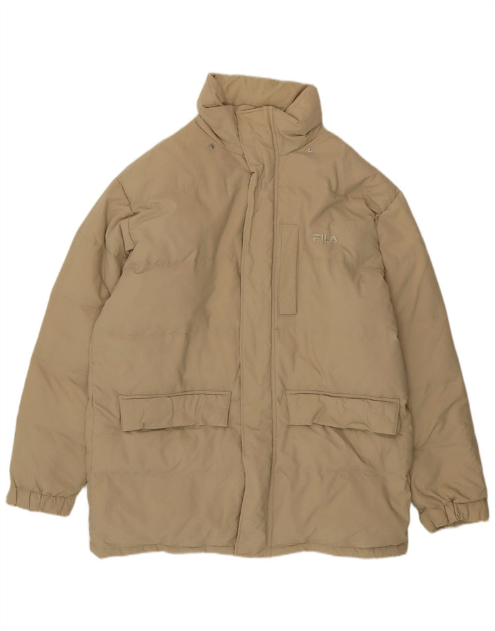 Palton Captusit Fila pentru bărbați UK 40 Large Beige Nylon