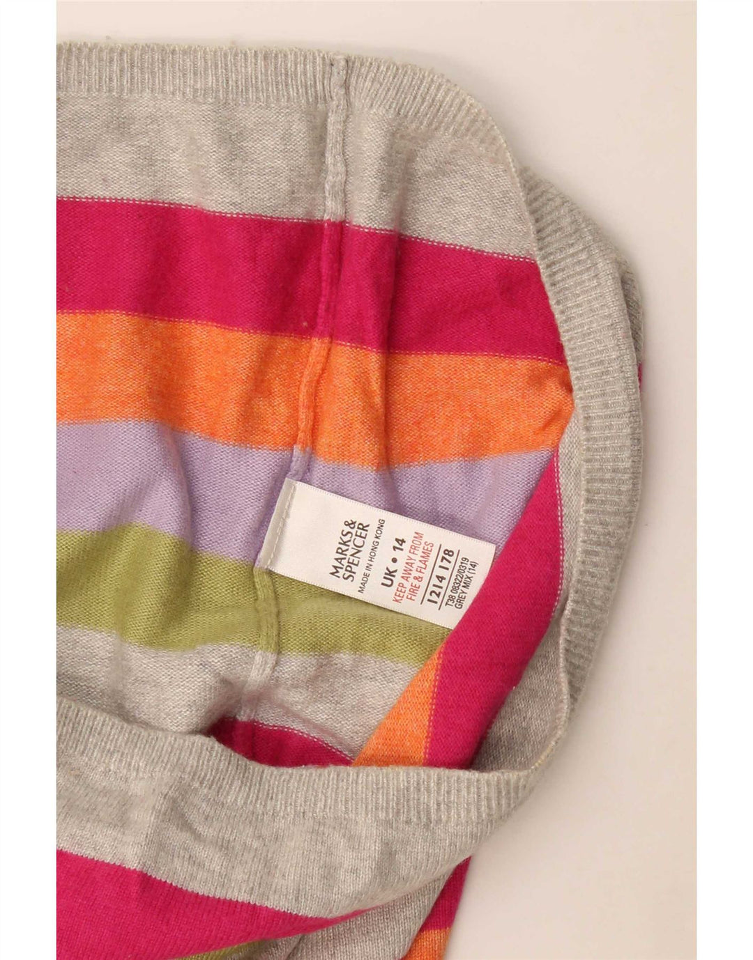 Pulover cu decolteu în V pentru femei Marks & Spencer UK 14 mare, multicolor