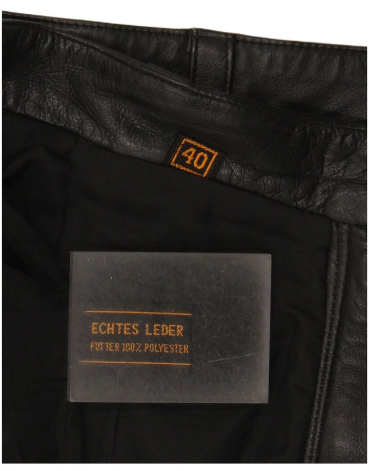 Fusta din piele vintage pentru femei EU 40 Medium W30 Piele neagra