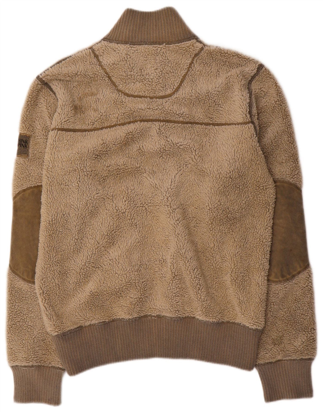Jachetă fleece pentru bărbați Think Pink UK 38 Medium Bej Acrilic