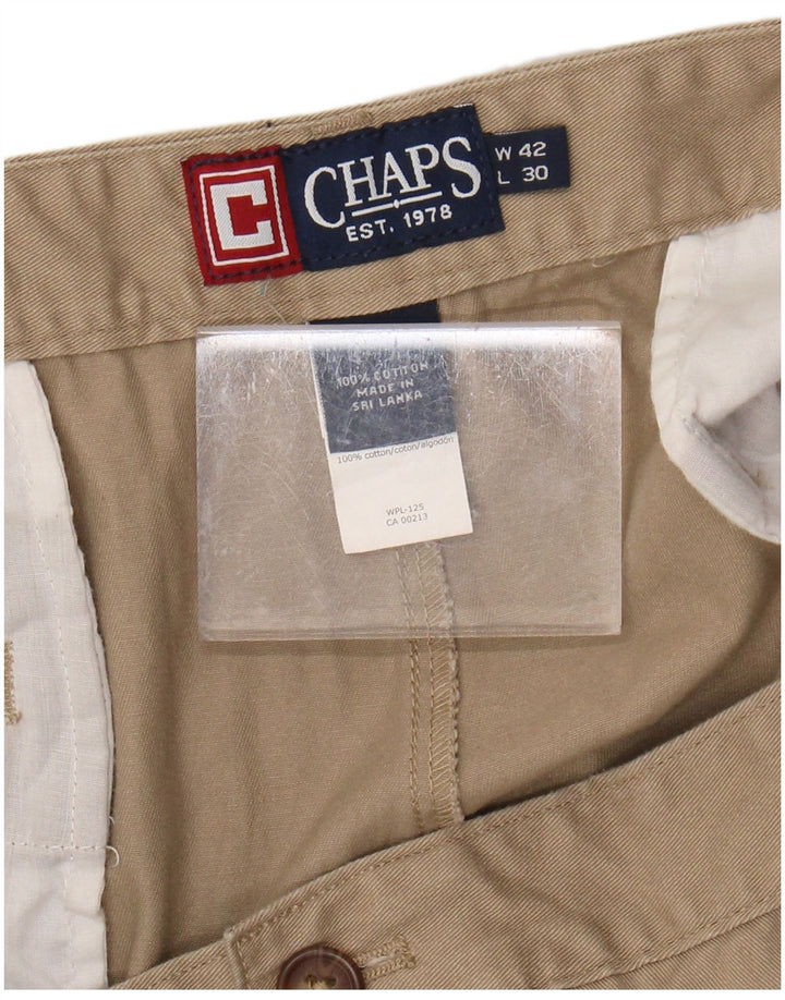 Pantaloni chino drepți pentru bărbați CHAPS L42 L30 bumbac bej