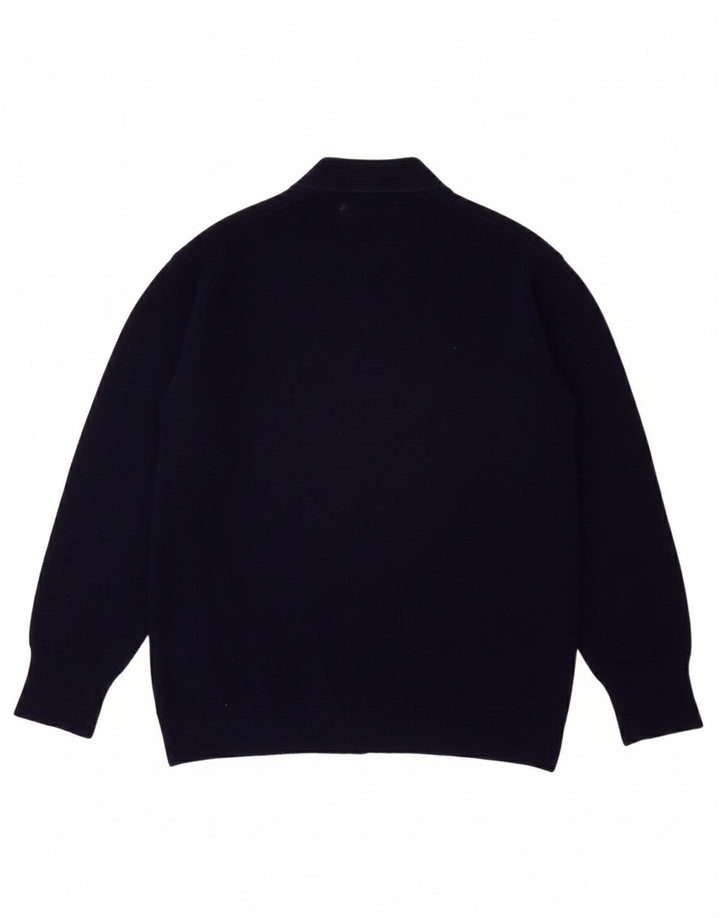 Pulover cardigan pentru băieți BENETTON 13-14 ani Lână bleumarin
