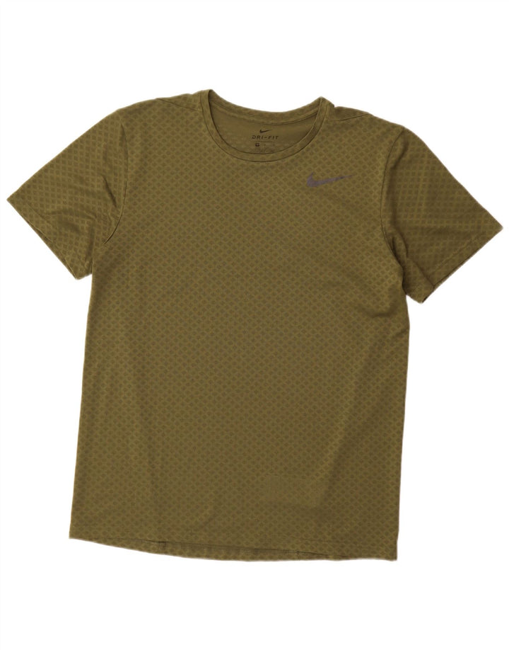 Tricou pentru bărbați Nike Dri Fit Top Mediu Kaki Poliester geometric