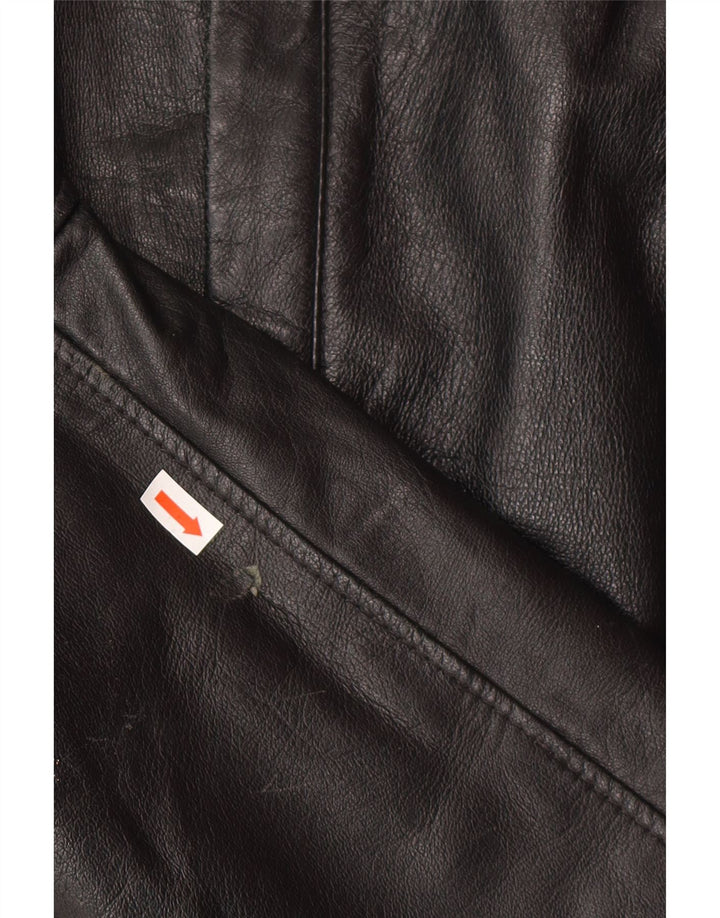 Jachetă de piele vintage pentru bărbați IT 50 Large Black