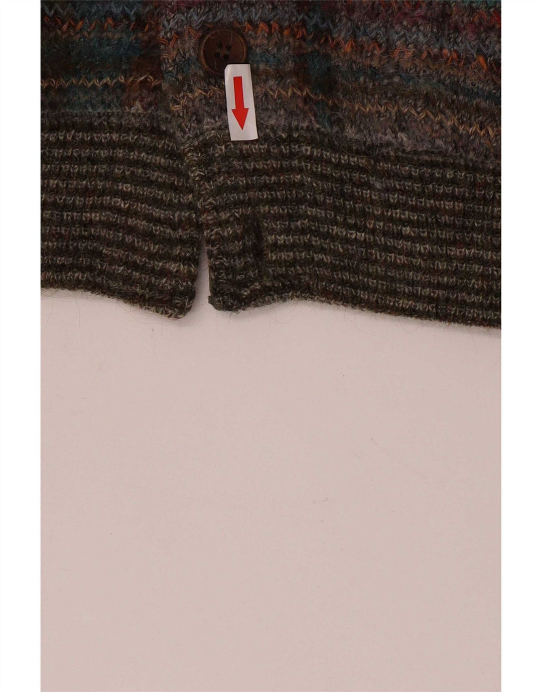 Pulover Cardigan Vintage pentru bărbați IT 52 Lână cu carouri, multicoloră, mare