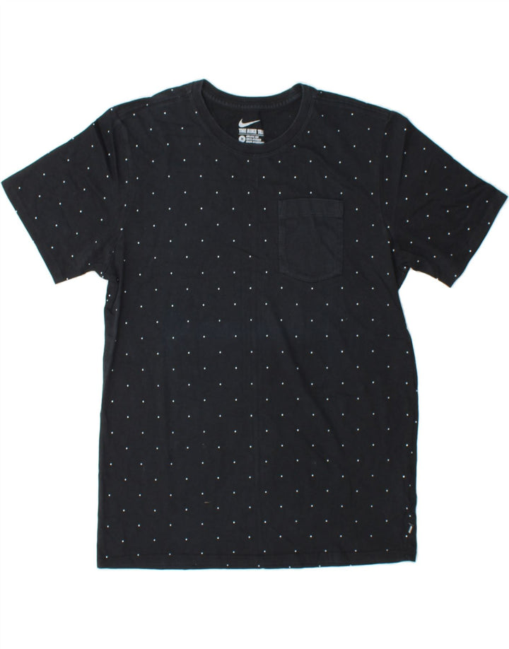 NIKE Mens Athletic Cut T-Shirt Top Medium Black Spotted Cotton Vintage Nike and Second-Hand Nike from Messina Hembry 