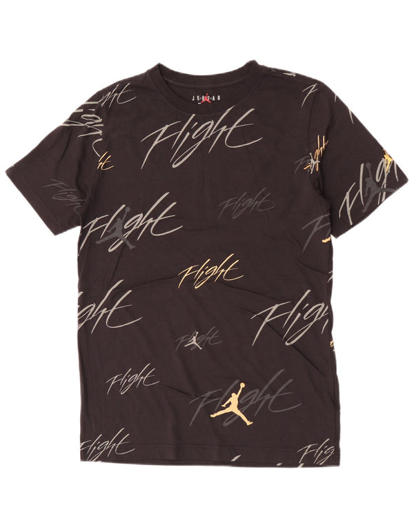 Tricou grafic Jordan pentru băieți Top 13-14 ani XL bumbac negru