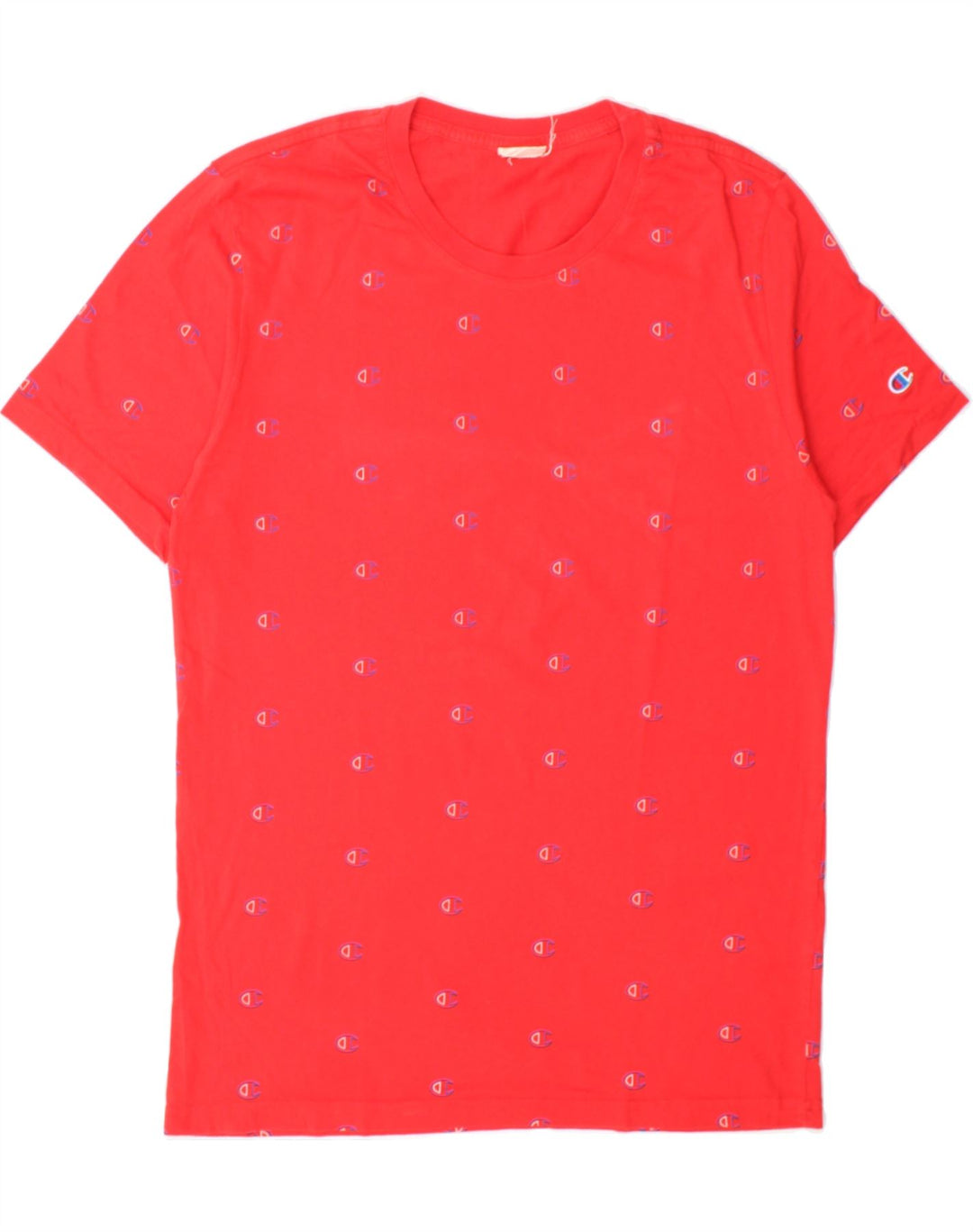 CHAMPION Mens Graphic T-Shirt Top Medium Red Spotted Vintage Champion and Second-Hand Champion from Messina Hembry 