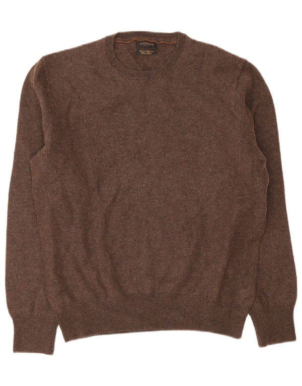 Pulover pentru femei Gutteridge cu decolteu triplu UK 18 XL Lână maro