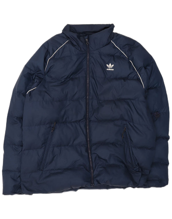 Jachetă căptușită pentru bărbați Adidas UK 42 XL bleumarin poliester
