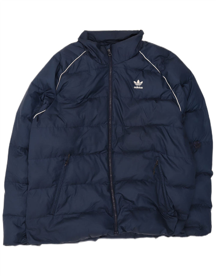 Jachetă căptușită pentru bărbați Adidas UK 42 XL bleumarin poliester